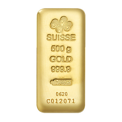 PAMP 500 Gram Cast Gold Bar