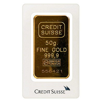 Credit Suisse 50 Gram Gold Bar