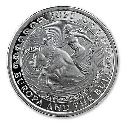 2022 1oz Europa And The Bull Silver Coin