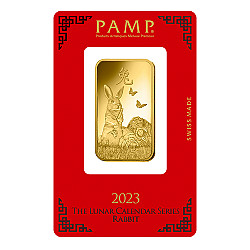 PAMP Lunar Year of The Rabbit 1 Ounce Gold Bar
