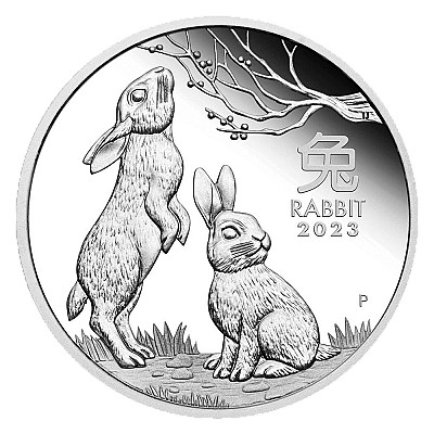 2023 1oz Australian Lunar III Rabbit Silver Coin