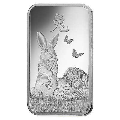 2023 10g PAMP Lunar Rabbit Silver Bar