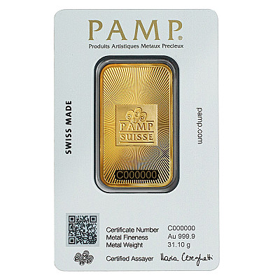 PAMP 1 Ounce Minted Gold Bar