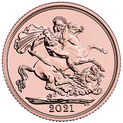 2021 Full Gold Sovereign Coin