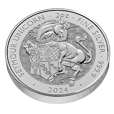 2024 2oz Royal Mint Tudor Beasts Seymour Unicorn Silver Coin