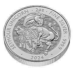 2024 2oz Royal Mint Tudor Beasts Seymour Unicorn Silver Coin