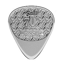 10g PAMP Fender Stratocaster 70th Anniversary Silver Guitar Pick