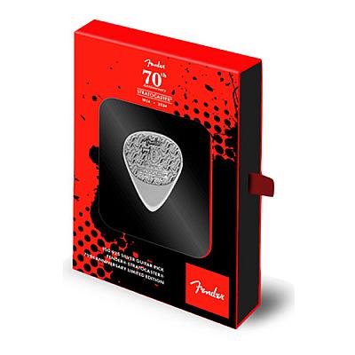 10g PAMP Fender Stratocaster 70th Anniversary Silver Guitar Pick