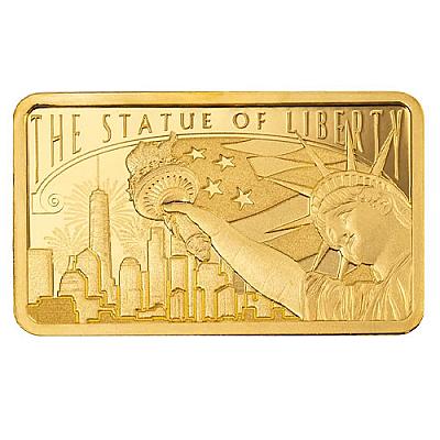 PAMP 5 Gram Statue of Liberty Gold Bar