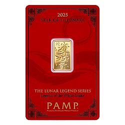 PAMP Lunar Year of The Snake 5 Gram Gold Bar