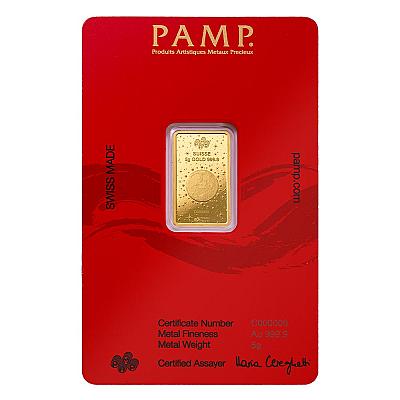 PAMP Lunar Year of The Snake 5 Gram Gold Bar