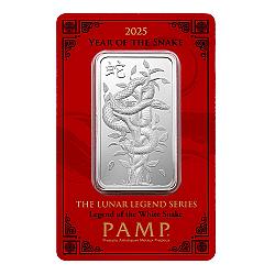 PAMP Lunar Year of The Snake 1 Ounce Silver Bar