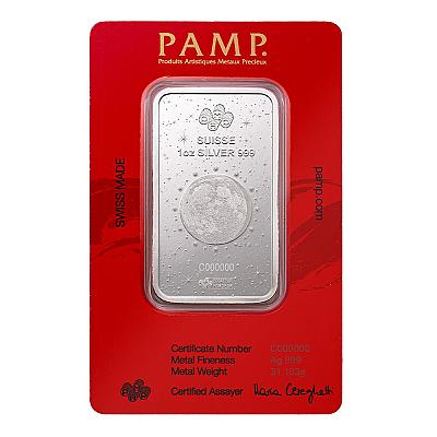 PAMP Lunar Year of The Snake 1 Ounce Silver Bar