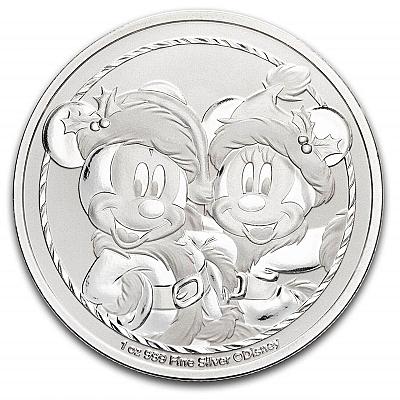 Niue Disney Mickey & Minnie Christmas 1oz Silver Coin